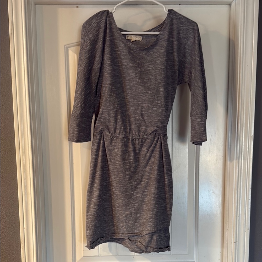 Synergy Organic Gray 3/4 Sleeve Dress